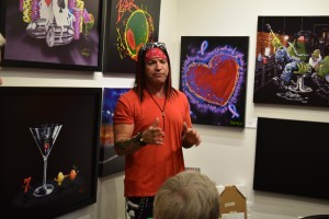 Michael Goddard at a Meet the Artist reception in King of Prussia, PA